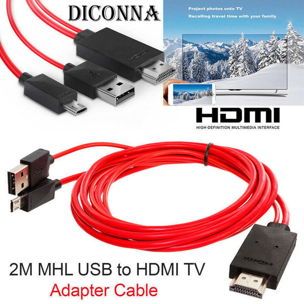 MHL Micro USB to HDMI 1080P HD TV Cable Adapter For Mobile Phones ...
